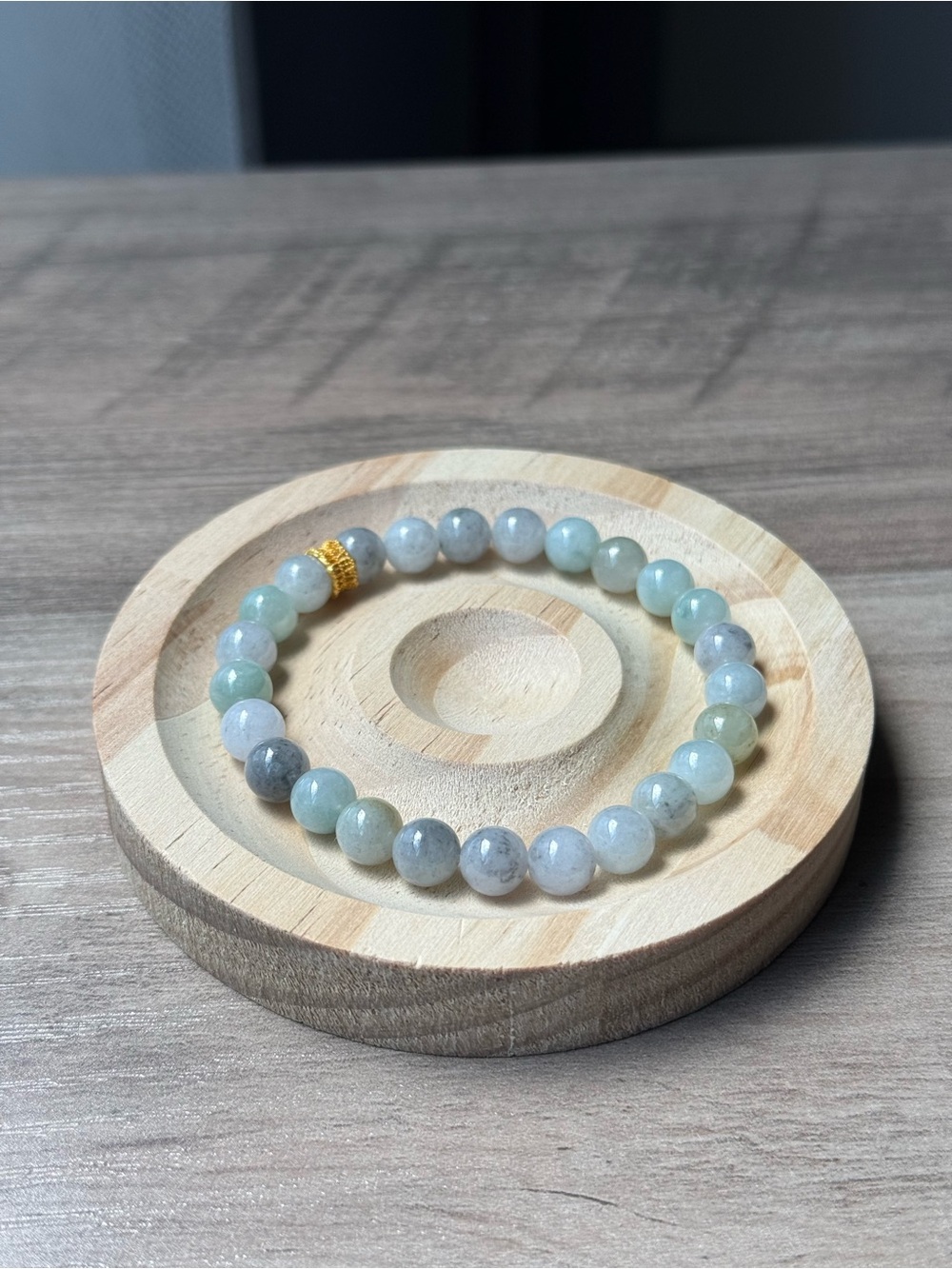 Handcrafted Multicolor Black Jade Bracelet 7.6mm